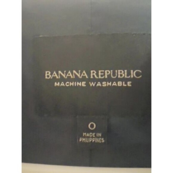 Banana Republic Womens Blazer 0 Navy Blue Grid Machine Washable Bell Sleeves - Picture 8 of 9
